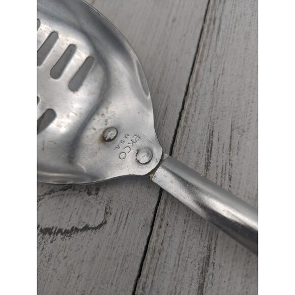 Ekco Chromium Plated Slotted Serving Spoon 12" Cream Floral - Picture 4 of 7